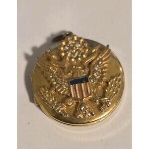Vintage Great Seal of the United States USA Locket Patriotic Eagle America Rare
